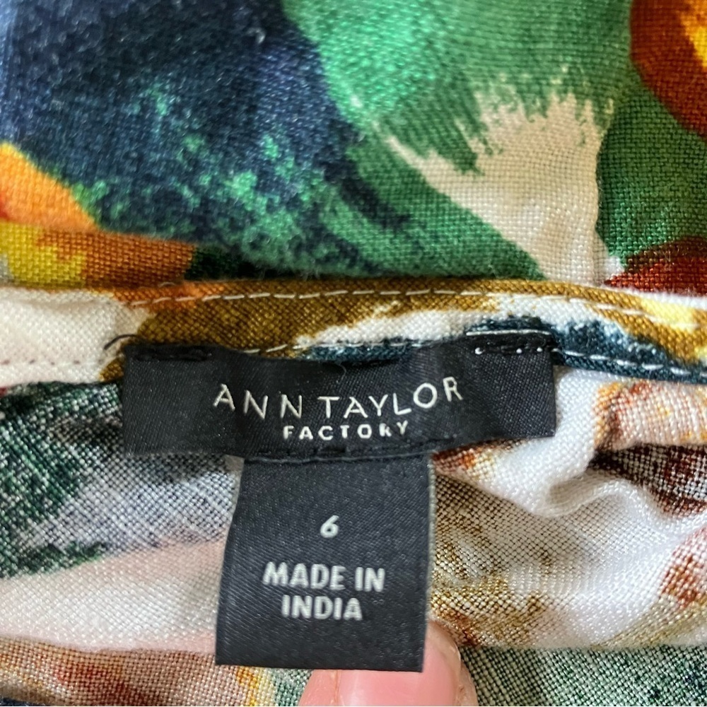 Ann Taylor Factory Floral Sleeveless Midi Linen Dress (6) - Picture 7 of 7